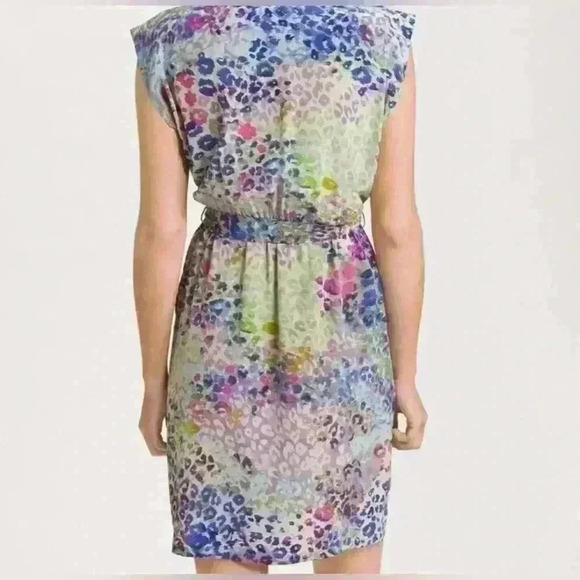 Presley Skye Silk Watercolor Dot Faux Wrap Dress Size PXXS - Picture 3 of 15